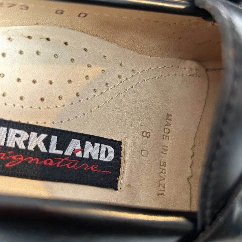 Kirkland Signature American Vintage All Leather Shoes Black Men's Loafers Sz 8 D